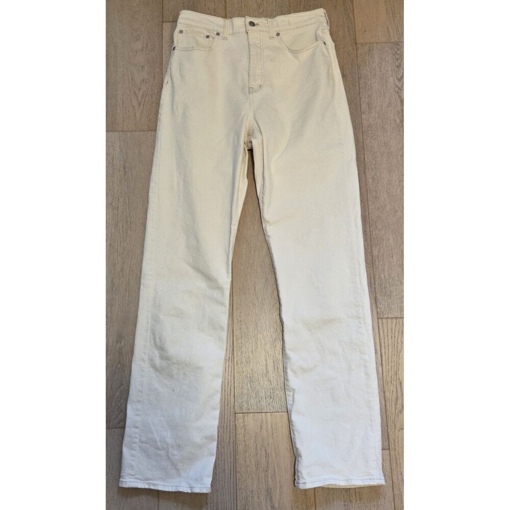 Madewell 90s Straight Jeans Womens 28 Tall Cream Ecru High Rise Denim 33" Inseam